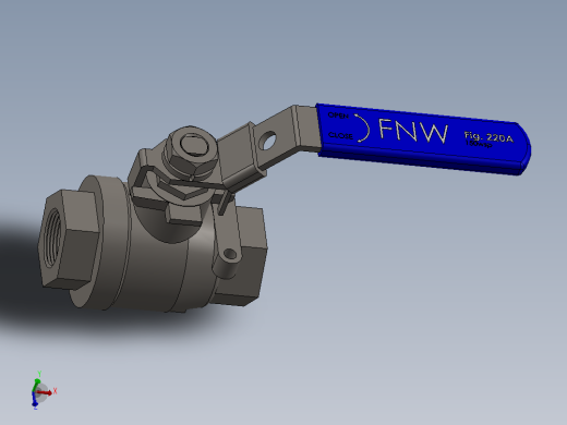 FNW-FNW220ASEF二片式内螺纹球阀主视缩略图