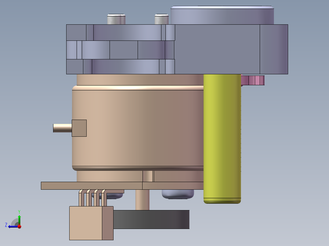 华为5G升降机电机自动锁螺丝治具sw17可编辑右视图