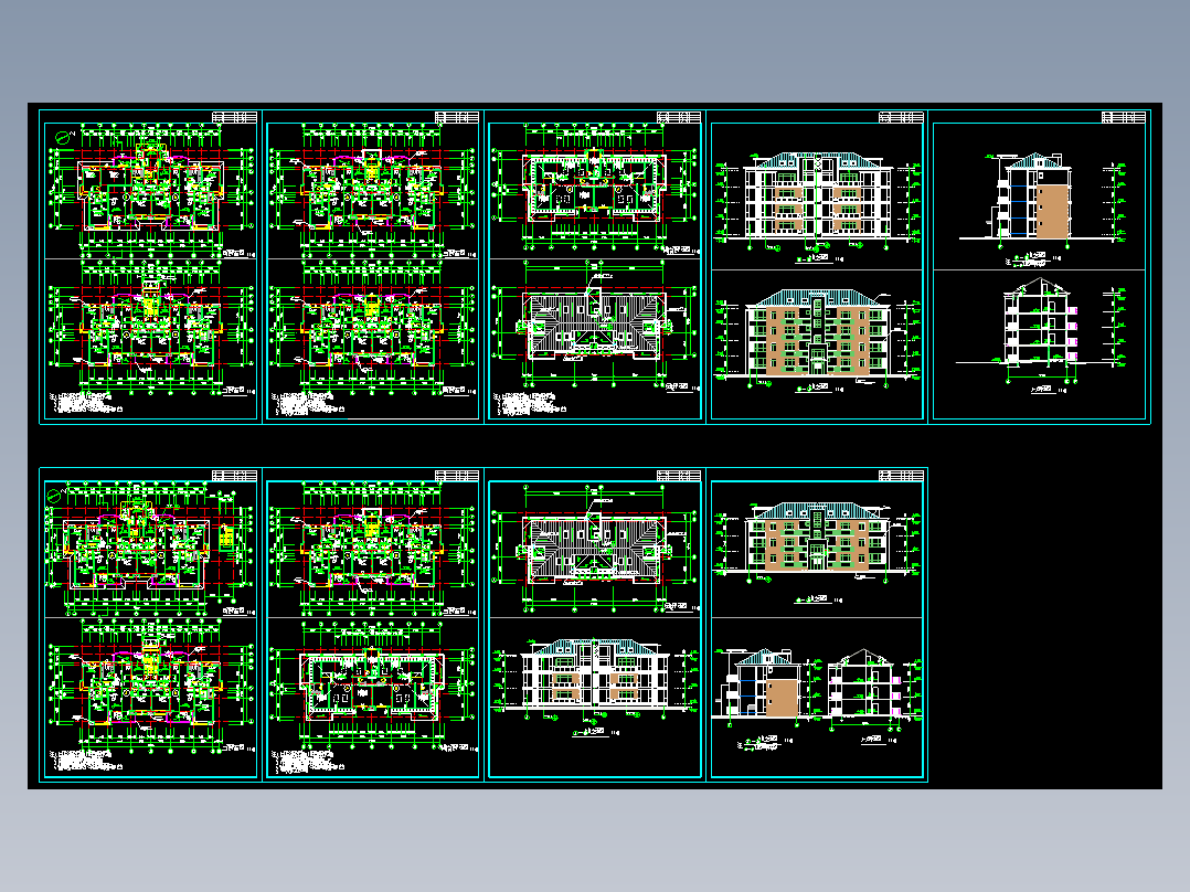 公寓建筑cad平面设计施工图