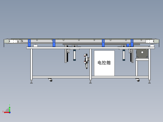 同步带及顶升机构3D模型后视缩略图