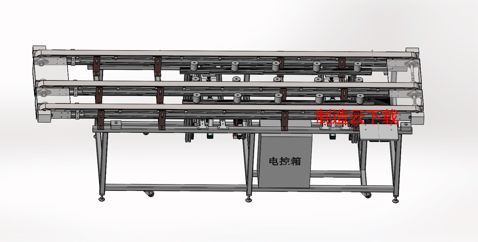 同步带及顶升机构3D模型