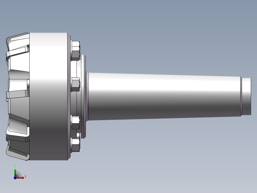 Φ77毫米负前角端铣刀2014前视图