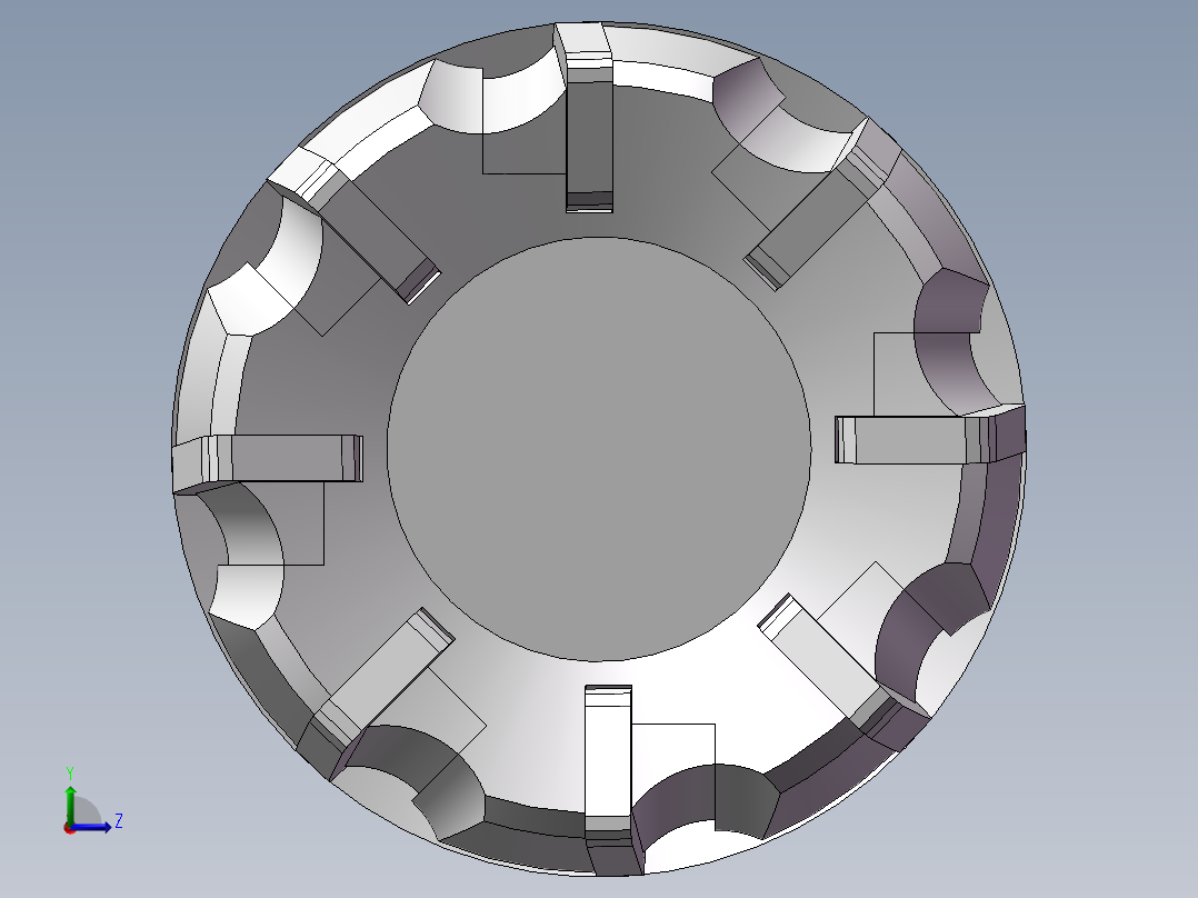 Φ77毫米负前角端铣刀2014左视图