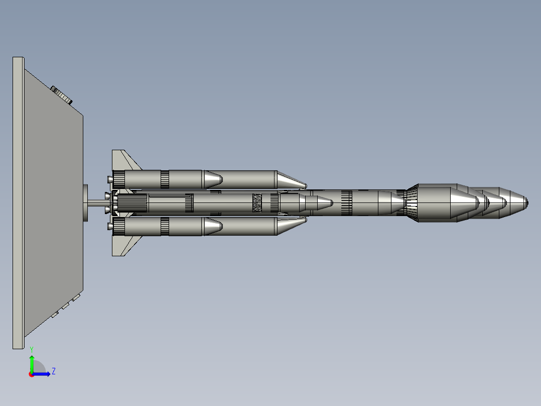 导弹的模型左视图