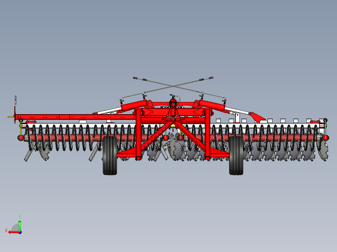 Anton的圆盘耙三维建模图纸 step格式后视图