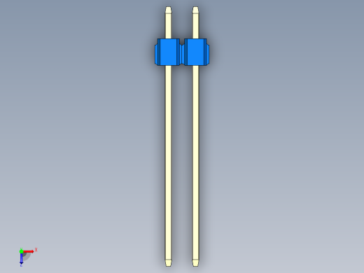 彩色公头100mil（2.54mm）系列-DS1021_blue_1x02p_100mil_Type19_rev1.0俯视缩略图