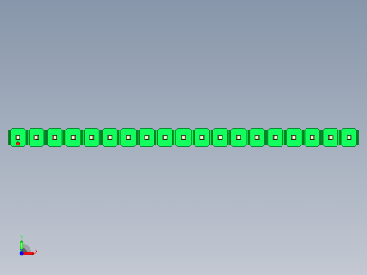 彩色公头100mil（2.54mm）系列-DS1021_green_1x19p_100mil_Type43_rev1.0前视缩略图