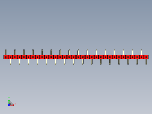 彩色公排针 100mil 2.54mm 系列-DS1022_red_32p_100mil_Type_SMT_R1_rev1.0前视缩略图
