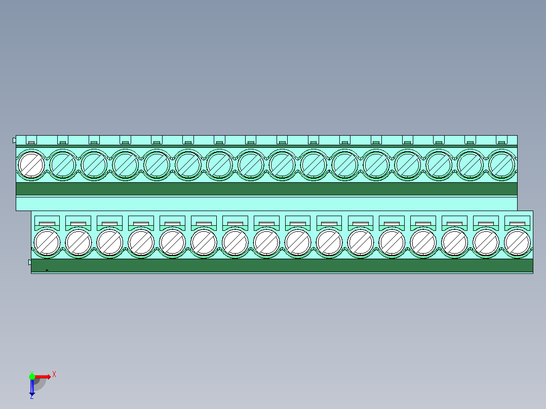 DEGSON DG636 系列 6.357.629.52mm 接线端子-DG636A-6.35-32P-14-00AH俯视图
