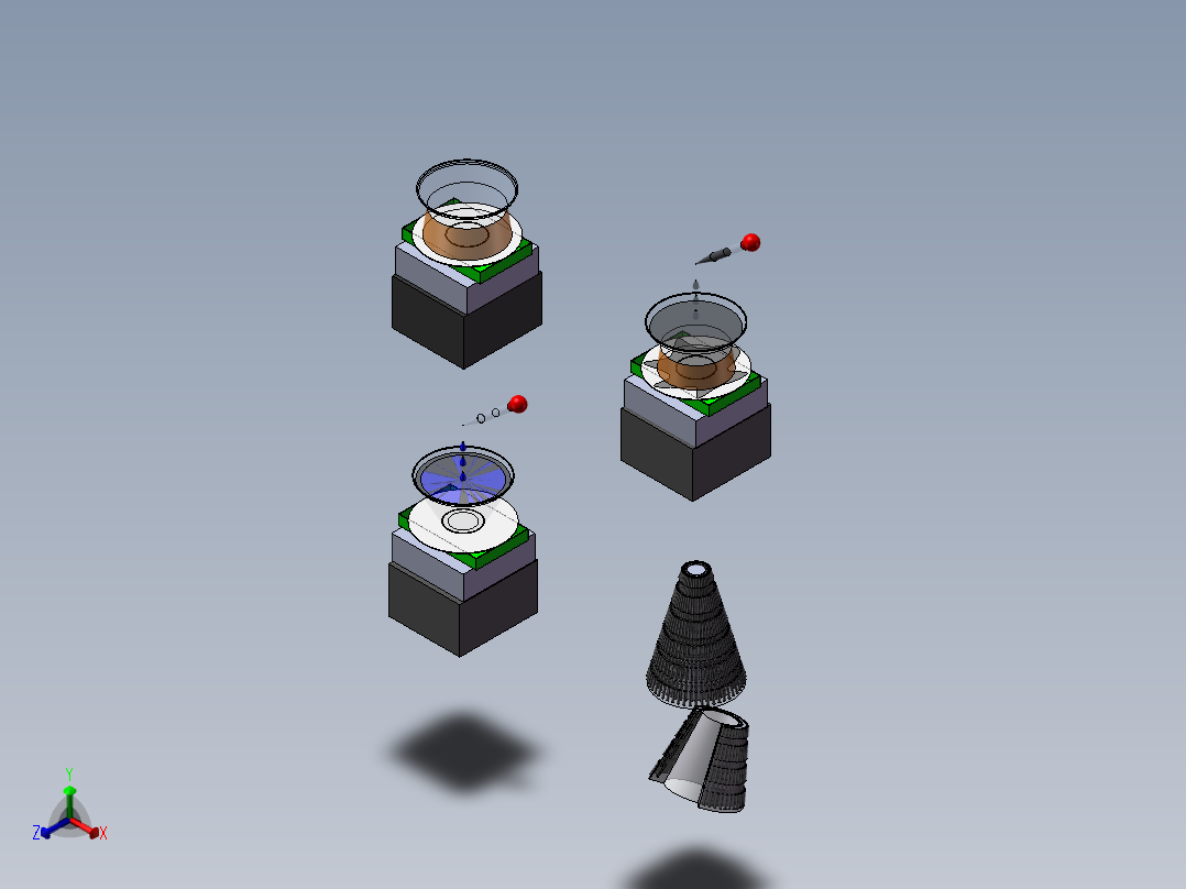 实验流程图正等轴测图