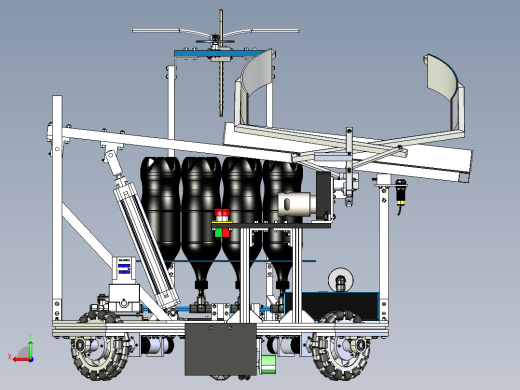 Holonomic drive robot全向轮机器人车式后视缩略图