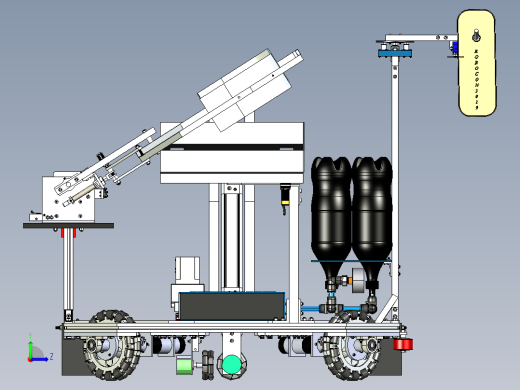 Holonomic drive robot全向轮机器人车式左视缩略图