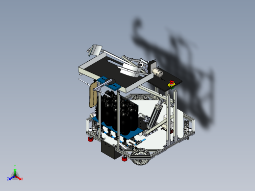 Holonomic drive robot全向轮机器人车式正等轴测缩略图