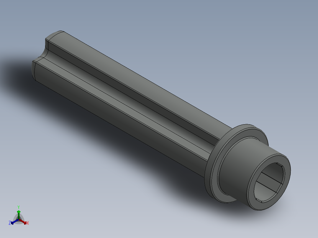 乐高机械组车桥-6587 OldGray Technic Axle 3 with Stud主视图