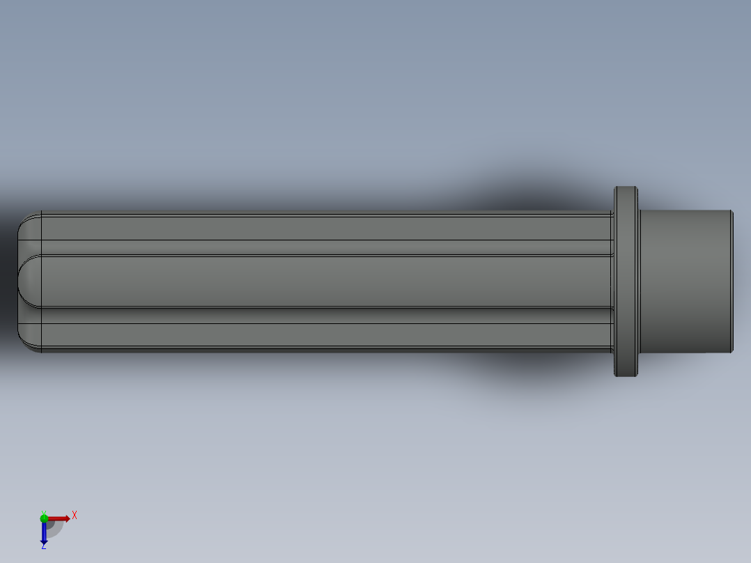 乐高机械组车桥-6587 OldGray Technic Axle 3 with Stud俯视图