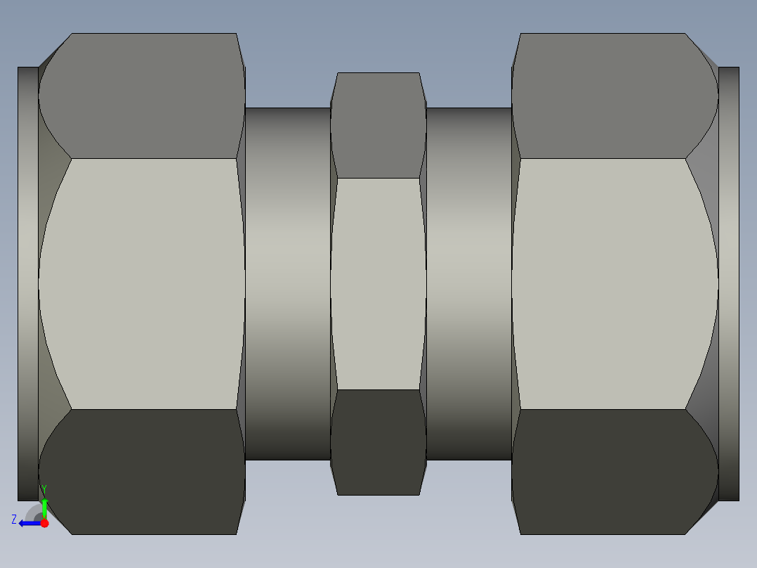 卡套式工业通用硬管接头20_hbu-s右视图