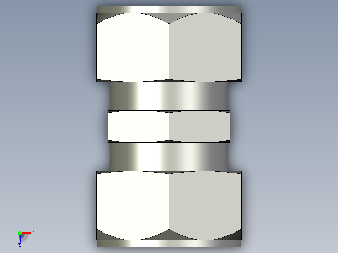 卡套式工业通用硬管接头20_hbu-s俯视图