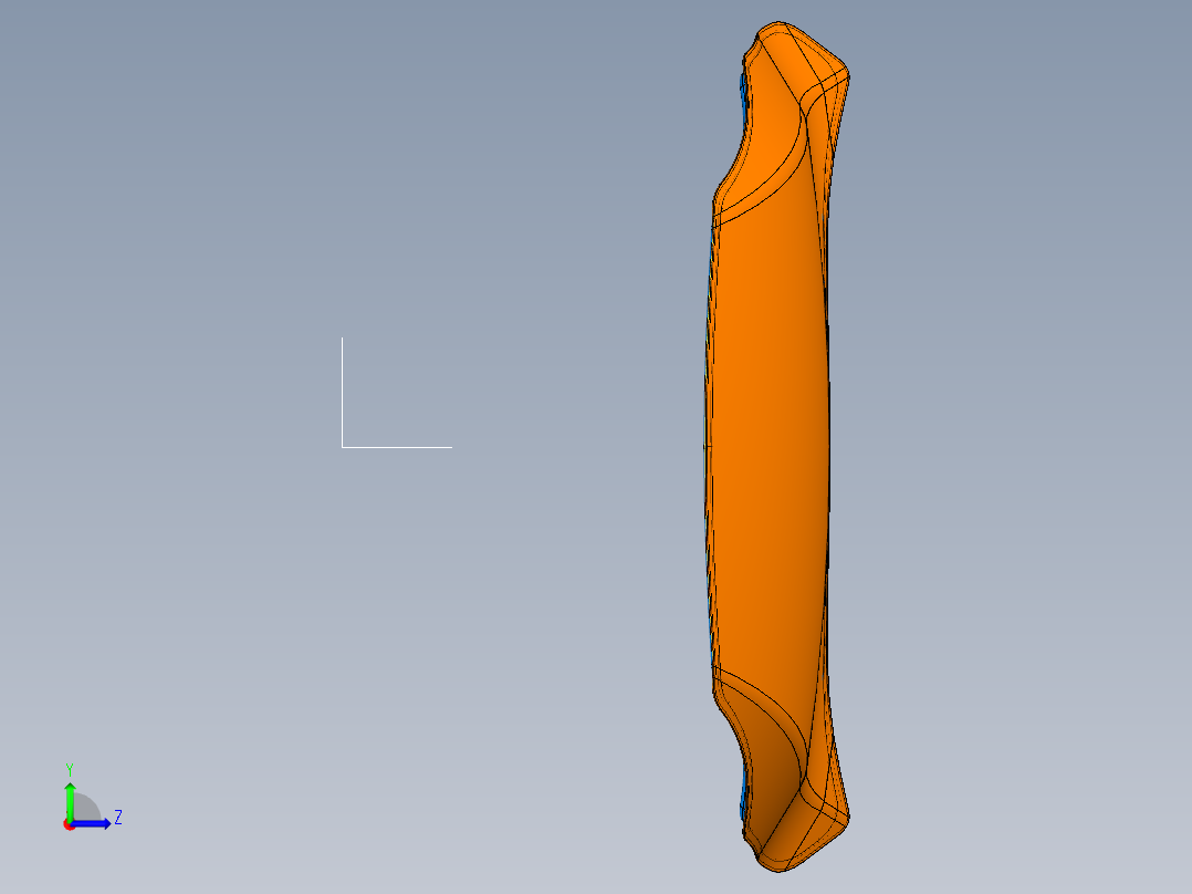 汽车引擎盖内板--catia左视图
