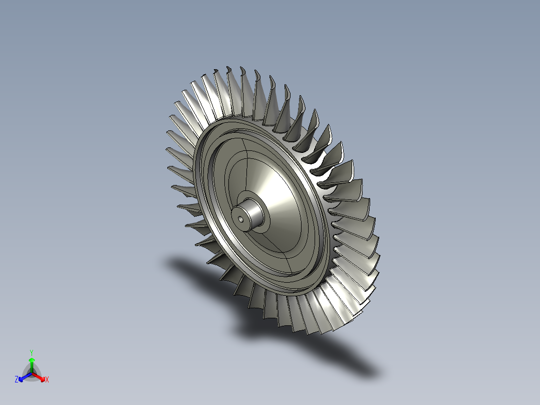高压涡轮叶片和本体---模型格式为 stp