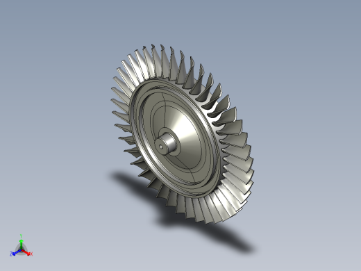 高压涡轮叶片和本体---模型格式为 stp