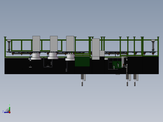 马达组装流水线方案 自动化设备3D图纸3D模型