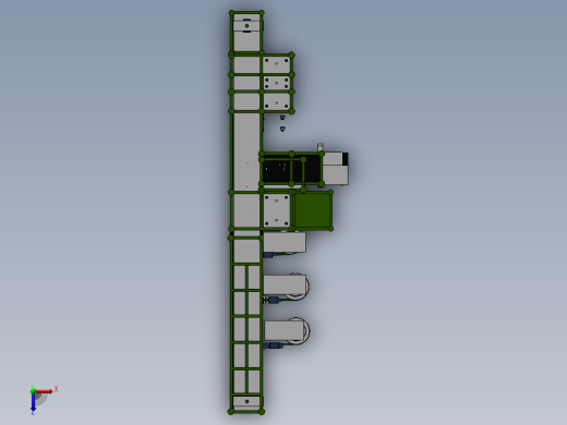 马达组装流水线方案 自动化设备3D图纸3D模型俯视缩略图