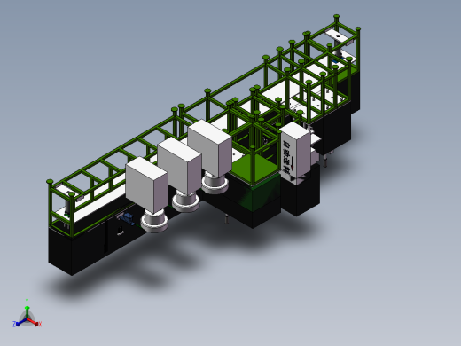 马达组装流水线方案 自动化设备3D图纸3D模型正等轴测缩略图