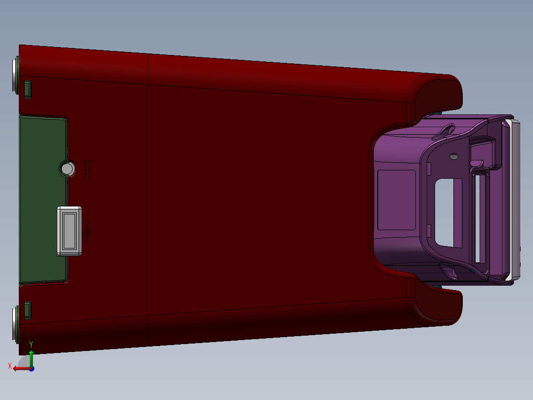 一款日本充电器后视图