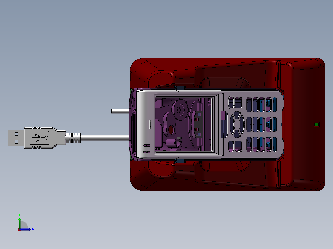 一款日本充电器左视图