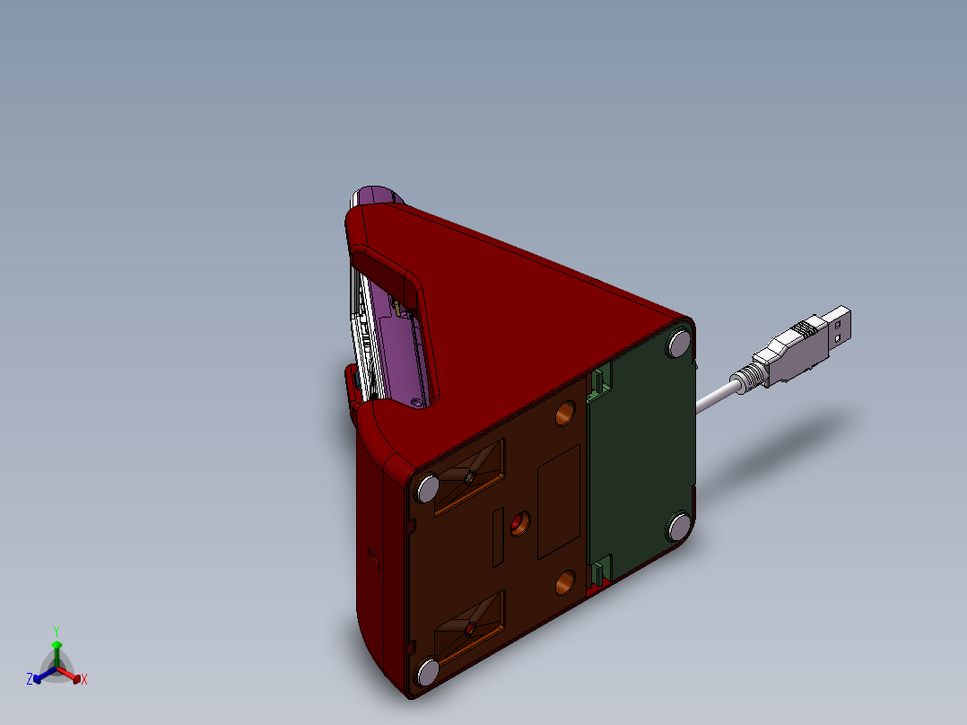 一款日本充电器正等轴测图