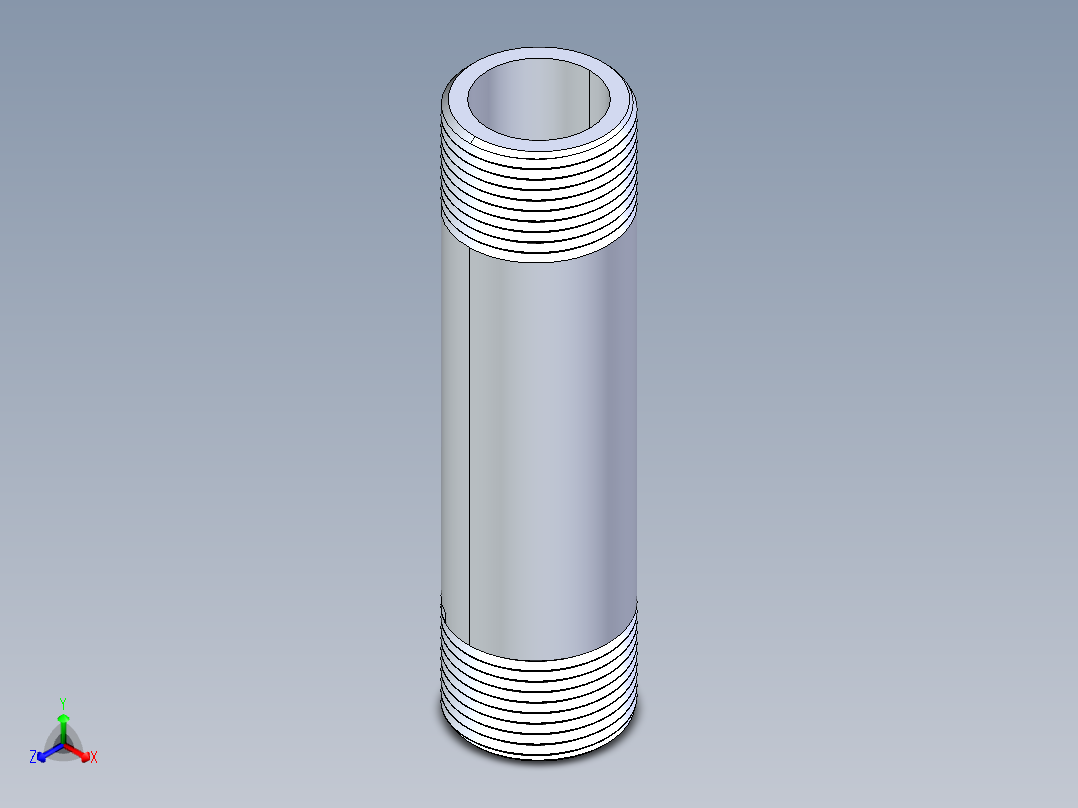 聚氯乙烯配件33-Sch80_Nipple_MPTxMPT_861-137_1in x 5in主视图