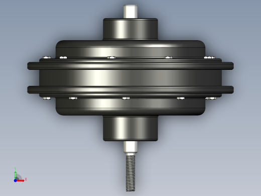 简单的轮毂电机组装--STP前视缩略图