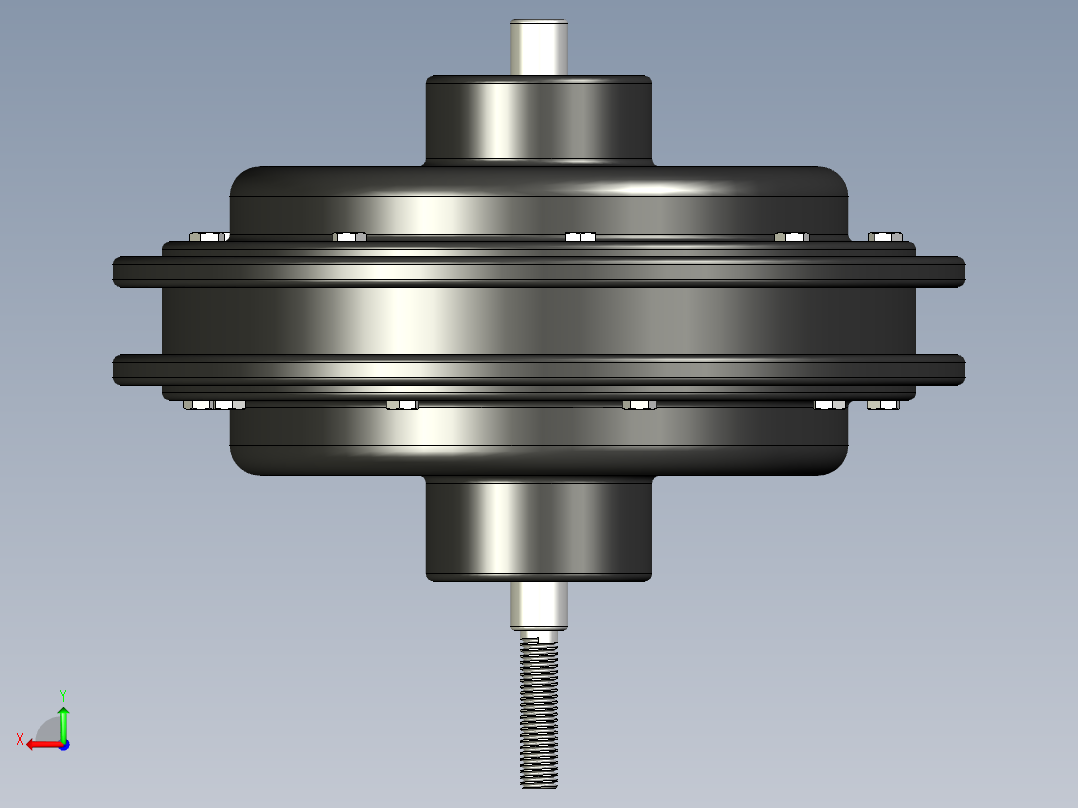 简单的轮毂电机组装--STP后视图