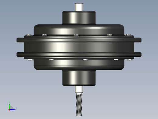 简单的轮毂电机组装--STP左视缩略图