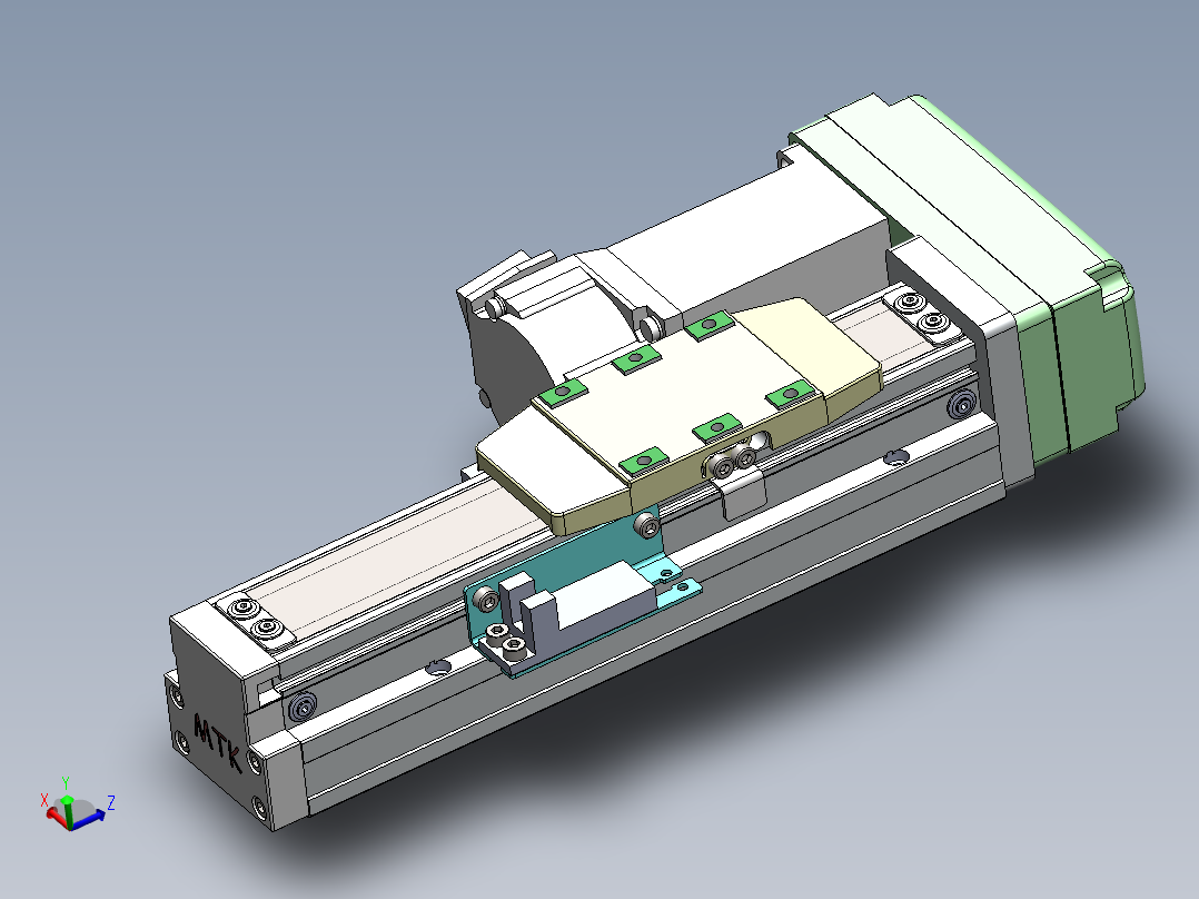GTH内嵌丝杆全封闭GTH4-BL-100W主视图