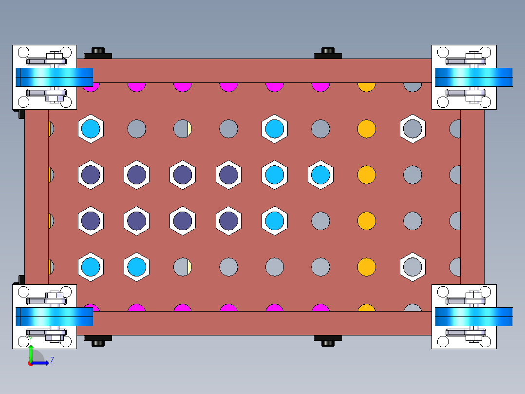 焊接工装夹具左视图