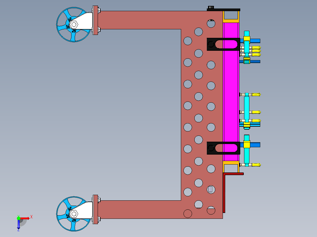 焊接工装夹具俯视图