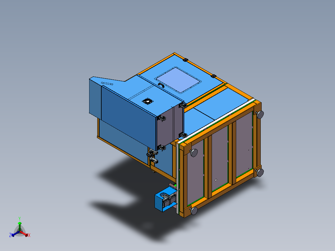 曲面拉丝机、自动拉丝机正等轴测图