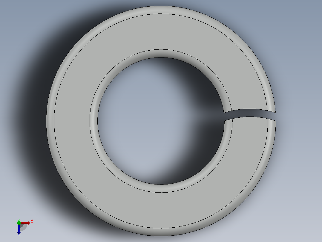紧固件-0.3125 Split Washer俯视图