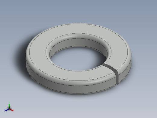 紧固件-0.3125 Split Washer正等轴测缩略图