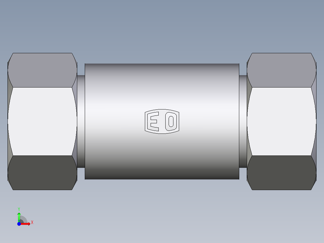 卡套式工业通用硬管接头EO_Weld_bulkhead_fitting_ESV25ZS71前视图