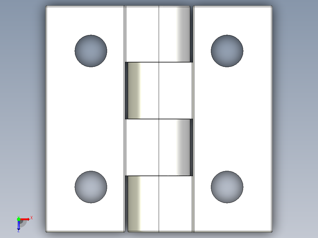工程塑膠鉸鏈CFM-3D多系列多零件图纸模型俯视图