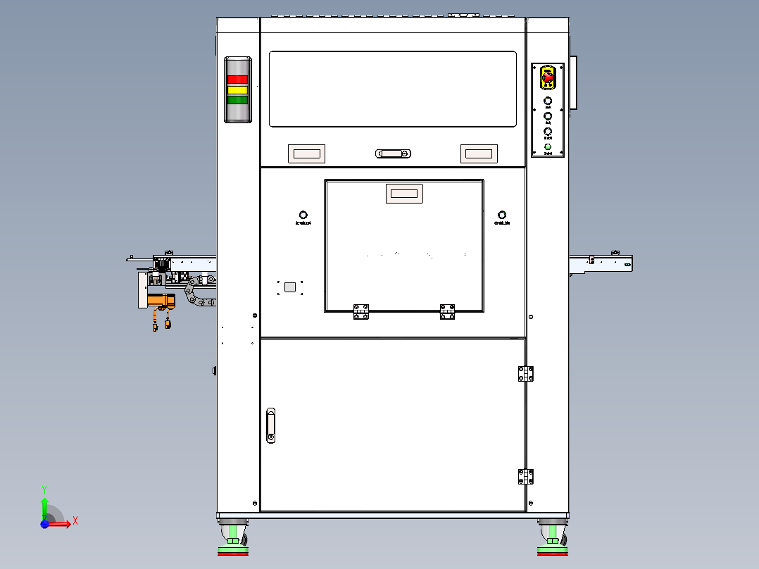 在线式多工位自动贴泡棉设备sw18前视图