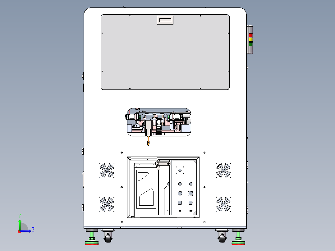 在线式多工位自动贴泡棉设备sw18左视图