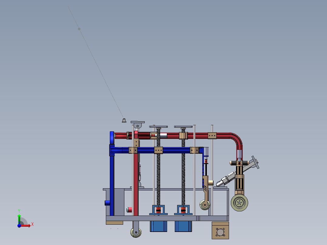 助残站立及康复行走智能轮椅结构设计sw16前视图