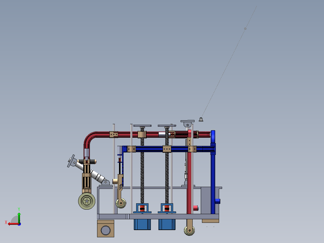 助残站立及康复行走智能轮椅结构设计sw16后视图