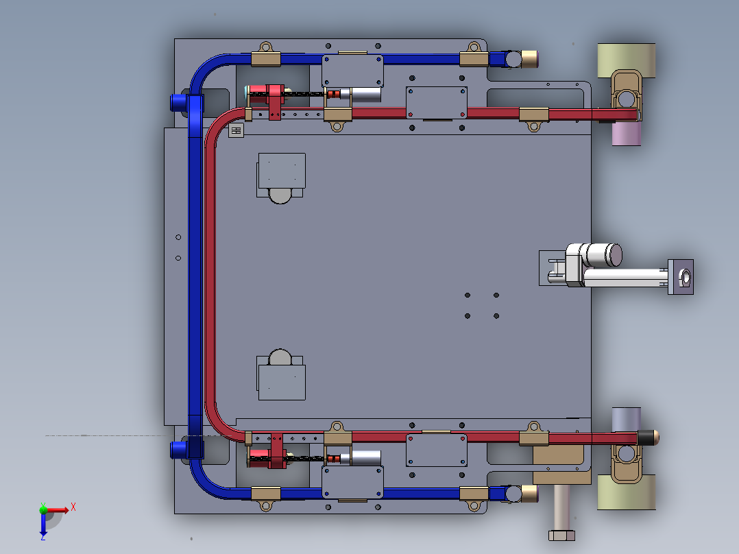 助残站立及康复行走智能轮椅结构设计sw16俯视图