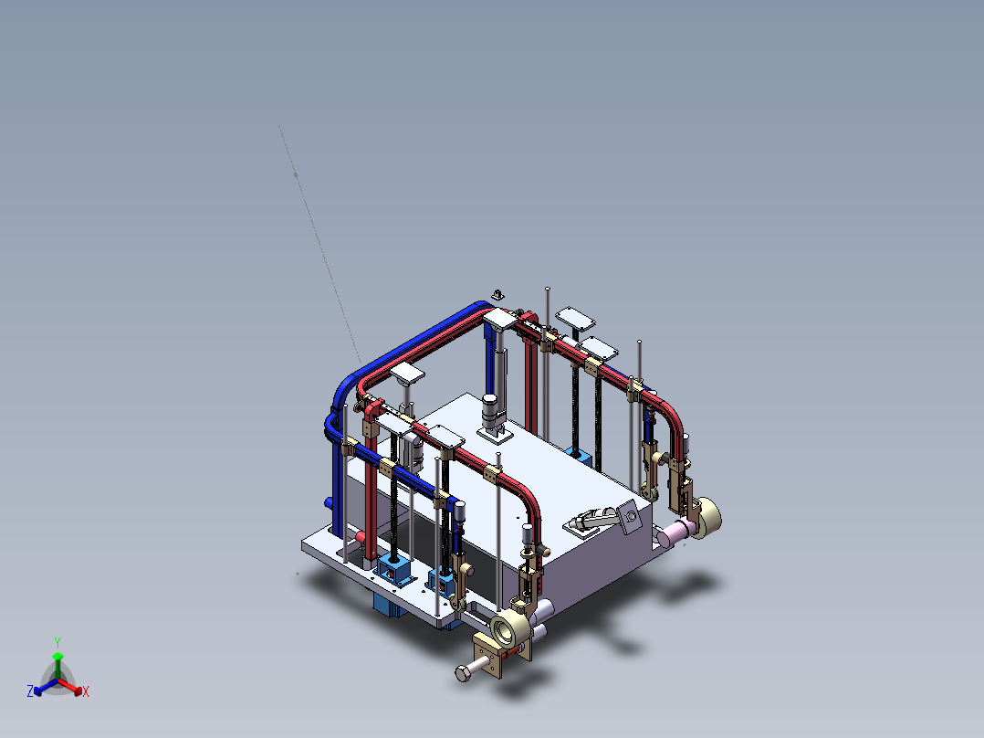 助残站立及康复行走智能轮椅结构设计sw16正等轴测图