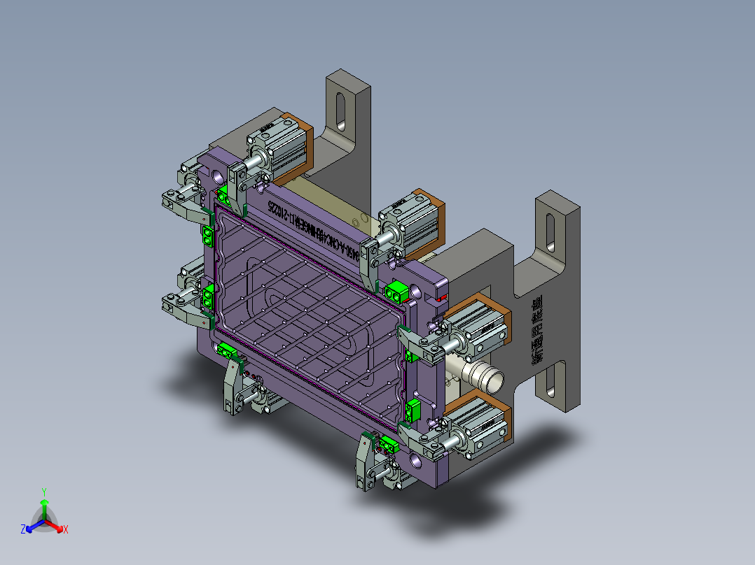 B9450-A-笔记本CNC工装夹具三维模型CNC1内腔开粗-210622