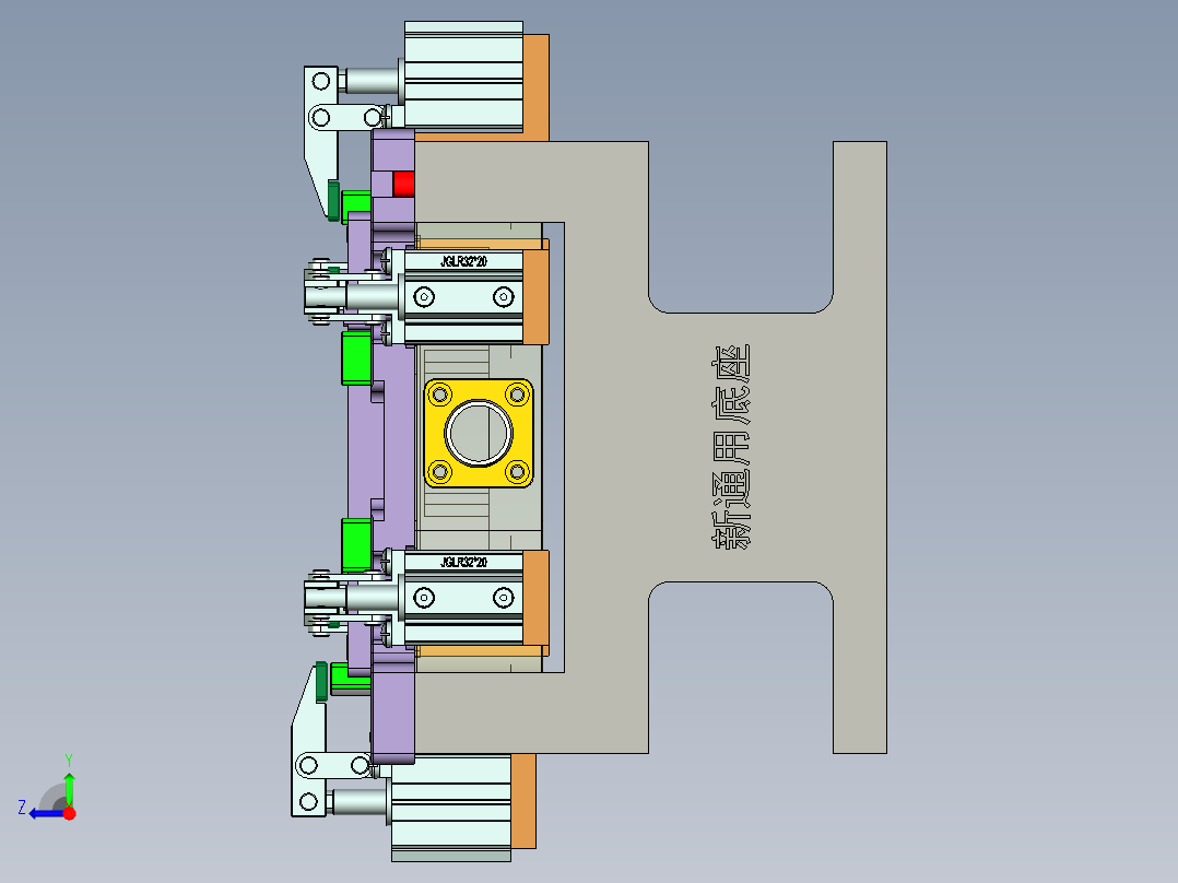 B9450-A-笔记本CNC工装夹具三维模型CNC1内腔开粗-210622右视图